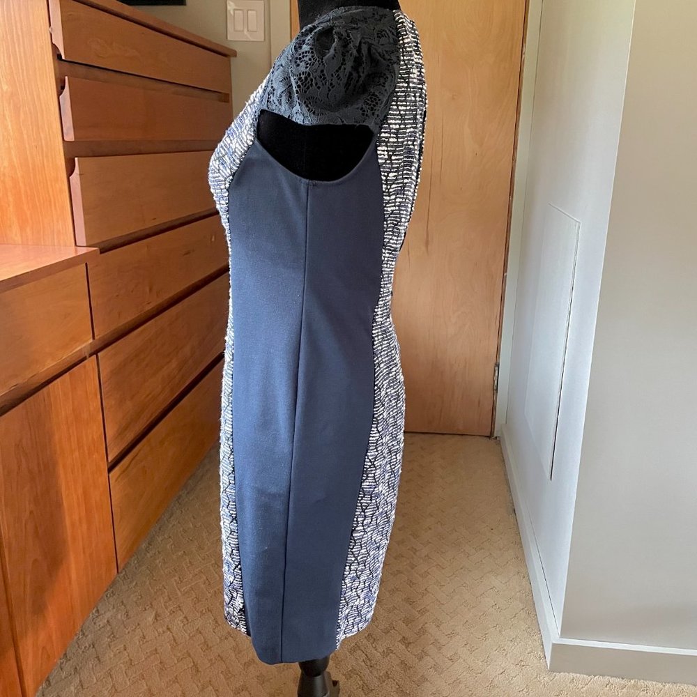 Anthropologie Moulinette Soeurs Tweed Front Column Motif Dress 4 - Picture 11 of 12